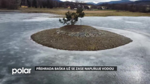 Přehrada Baška už se po rekonstrukci zase naplňuje vodou