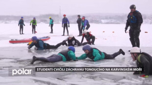 Budoucí profesionálové trénovali na Karvinském moři záchranu tonoucího