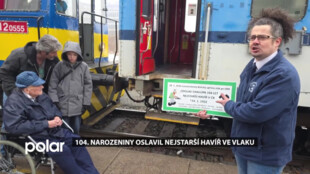104. narozeniny oslavil nejstarší havíř v Česku ve vlaku