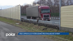 Na několika místech musí ŘSD opravit protihlukové stěny poškozené při haváriích