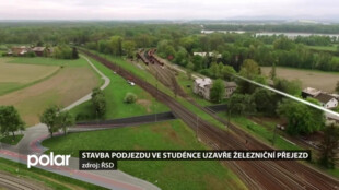 Stavba podjezdu ve Studénce uzavře od 7. března železniční přejezd