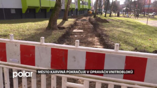 V Karviné se opravuje další vnitroblok, tentokrát na ulici Těreškovové