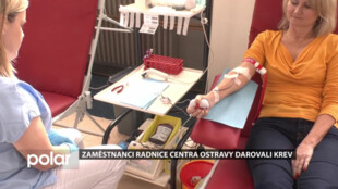 Zaměstnanci radnice centra Ostravy darovali krev přímo na úřadě