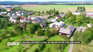 MS kraj rozdělí 30 mil. korun obcím do tří tisíc obyvatel, použít je mohou na opravy cest a chodníků, úpravy veřejných prostranství nebo projekty pro komunitní život