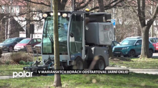 V Mariánských Horách začal jarní úklid, technický úsek posílil vlastní kapacity