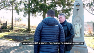 Kamenný kříž je znovu chloubou žilinského hřbitova