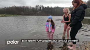 Zimní teploty plavce neodradily, Čerťák je otevřený