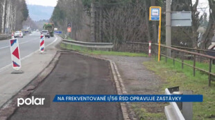 Na silnici I/56 do Beskyd ŘSD opravuje autobusové zastávky