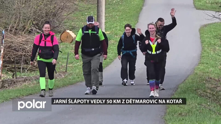 Jarní slezské šlápoty vedly 50 km z Dětmarovic na beskydskou chatu Kotař
