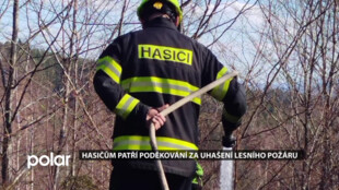 Hasičům patří poděkování za uhašení rozsáhlého lesního požáru v Návsí