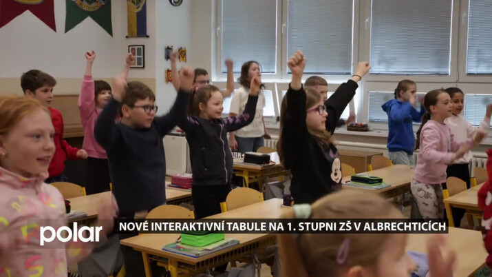 Nové interaktivní tabule na 1. stupni základní školy v Albrechticích