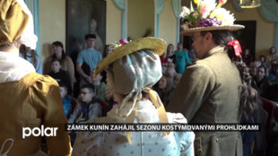 Zámek Kunín zahájil sezonu kostýmovanými prohlídkami i novinkami v interiérech