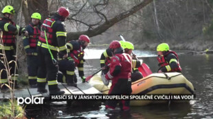 Slezskoostravští hasiči absolvovali společné cvičení v Jánských Koupelích, cvičili i na vodě