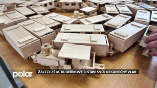 Žáci ze ZŠ M. Kudeříkové si staví svůj nekonečný vlak