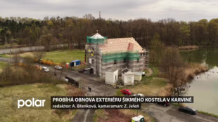 Karvinský šikmý kostel prochází obnovou, bude mít červenou střechu