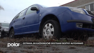 Ostrava-Jih každoročně odstraní desítky autovraků z ulic obvodu