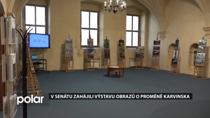 Do Senátu zavítala výstava obrazů o proměně Karvinska po těžbě