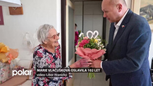 Marie Vlačušková z Ostravy-Jihu oslavila 102 let. Pogratulovat ji přišel starosta obvodu