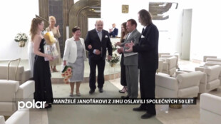 Manželé Janoťákovi na radnici Ostravy-Jihu oslavili 50 let manželství
