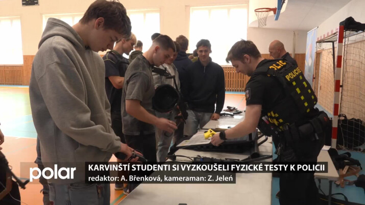 Policie oslovuje studenty. V Karviné pro ně uspořádala fyzické testy na nečisto