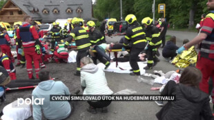 Cvičení v novojičínském amfiteátru simulovalo útok na hudebním festivalu