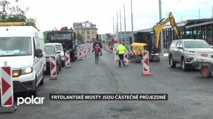 Frýdlantské mosty jsou částečně průjezdné. Stavebníci otevřeli směr na Porubu