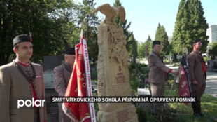 Vítkovická radnice nechala opravit pískovcový náhrobek tragicky zesnulého Sokola