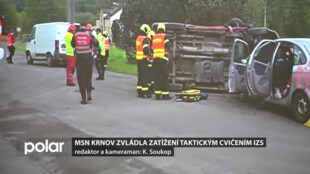 Taktické cvičení IZS v MS nemocnici v Krnově prověřilo schopnosti traumacentra při velké dopravní nehodě
