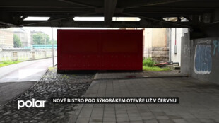 Pod mostem Miloše Sýkory vzniká kontejnerové bistro, otevřít by mělo už v červnu
