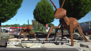 Karviná má novou atrakci, ocelové sochy mravenců