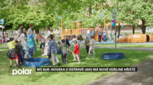 MŠ Mjr. Nováka v Ostravě-Jihu má nové veřejné hřiště s mořskými motivy