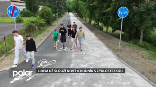 V Jablunkově už lidem slouží nový chodník s cyklostezkou
