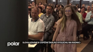Slova uznání si úspěšní školáci vyslechli na radnici