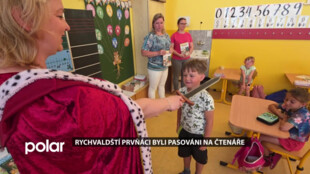 Rychvaldští prvňáci byli knihovnicemi a spisovatelkou pasováni na čtenáře