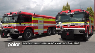 Nové cisterny získali hasiči v Martinově a Plesné. Nahradí 40 let starou techniku
