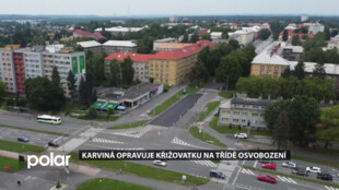 Karviná opravuje zničenou křižovatku, přináší to i dopravní omezení