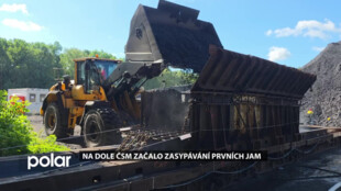 Na likvidovaném černouhelném Dole ČSM začalo zasypávání prvních jam