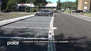 V Hrušově jsou opravené silnice i chodníky. Přibylo parkovacích míst