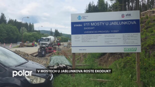 V Mostech u Jablunkova roste ekodukt, propojí přirozené migrační trasy
