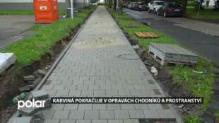 Karviná pokračuje v opravách chodníků a veřejných prostranství