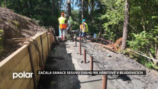 Začala sanace sesuvu svahu na hřbitově v Bludovicích