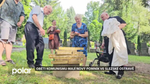 Neměli svůj hrob více než 70 let. Slezskoostravský hřbitov má nový pomník obětem komunismu