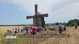 A přece se točí! Na bíloveckých Nových Dvorech se po 84 letech roztočily lopatky historického mlýna