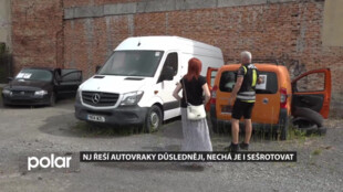 Nový Jičín řeší autovraky důsledněji, nechá je i sešrotovat