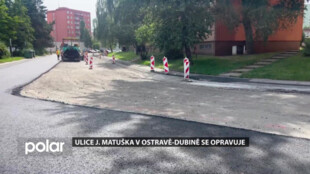Ulice J. Matuška v Ostravě-Dubině se opravuje. Jedná se o další etapu rozsáhlé rekonstrukce okolí