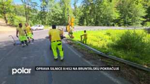 Oprava silnice II/452 na Bruntálsku pokračuje