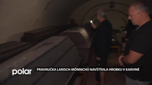 Město Karviná zpřístupnilo rodovou hrobku pravnučce Larisch-Mönnichů