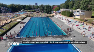 Havířovské koupaliště láká v horku tisíce návštěvníků
