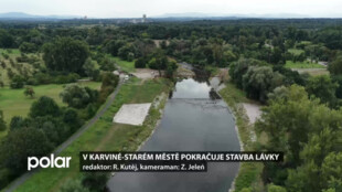 Karviná staví novou lávku přes řeku Olši, práce pokračují dle harmonogramu
