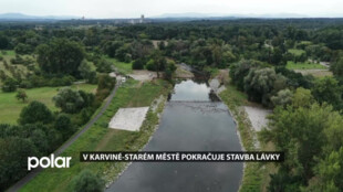 V Karviné-Starém Městě pokračuje stavba lávky